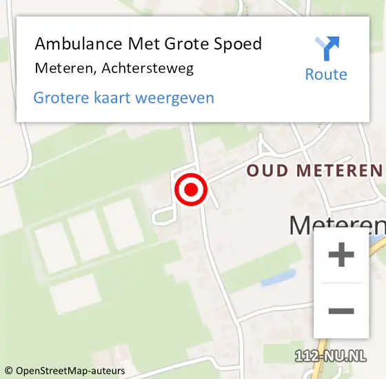 Locatie op kaart van de 112 melding: Ambulance Met Grote Spoed Naar Meteren, Achtersteweg op 28 januari 2023 16:47