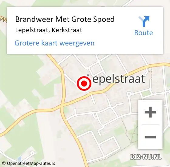 Locatie op kaart van de 112 melding: Brandweer Met Grote Spoed Naar Lepelstraat, Kerkstraat op 28 januari 2023 23:35