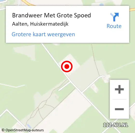 Locatie op kaart van de 112 melding: Brandweer Met Grote Spoed Naar Aalten, Huiskermatedijk op 29 januari 2023 04:23