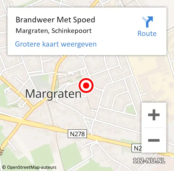 Locatie op kaart van de 112 melding: Brandweer Met Spoed Naar Margraten, Schinkepoort op 29 januari 2023 12:16