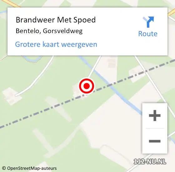 Locatie op kaart van de 112 melding: Brandweer Met Spoed Naar Bentelo, Gorsveldweg op 29 januari 2023 13:08