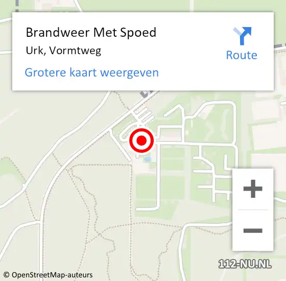 Locatie op kaart van de 112 melding: Brandweer Met Spoed Naar Urk, Vormtweg op 29 januari 2023 15:43