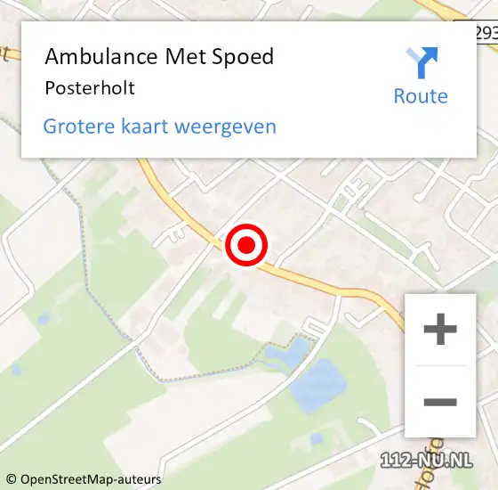 Locatie op kaart van de 112 melding: Ambulance Met Spoed Naar Posterholt op 29 januari 2023 20:30