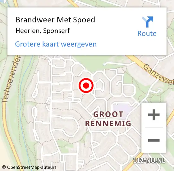 Locatie op kaart van de 112 melding: Brandweer Met Spoed Naar Heerlen, Sponserf op 29 januari 2023 20:50