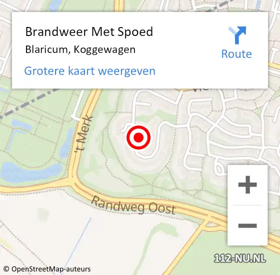 Locatie op kaart van de 112 melding: Brandweer Met Spoed Naar Blaricum, Koggewagen op 29 januari 2023 23:28