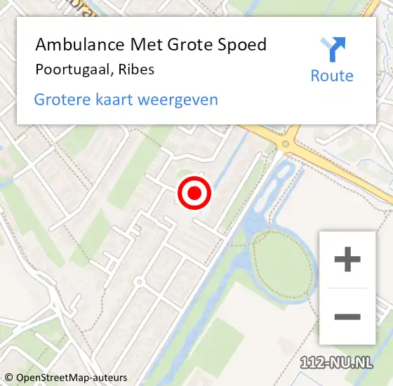 Locatie op kaart van de 112 melding: Ambulance Met Grote Spoed Naar Poortugaal, Ribes op 29 januari 2023 23:32