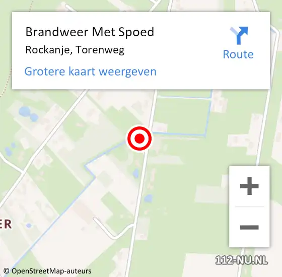 Locatie op kaart van de 112 melding: Brandweer Met Spoed Naar Rockanje, Torenweg op 30 januari 2023 08:26