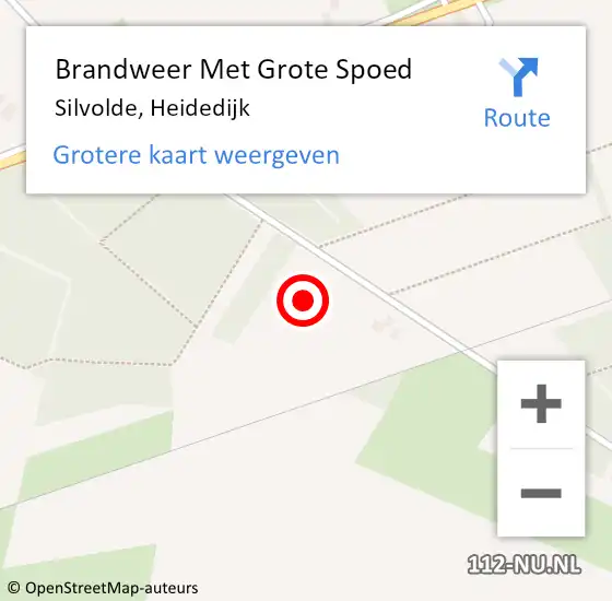 Locatie op kaart van de 112 melding: Brandweer Met Grote Spoed Naar Silvolde, Heidedijk op 30 januari 2023 11:37