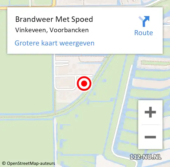 Locatie op kaart van de 112 melding: Brandweer Met Spoed Naar Vinkeveen, Voorbancken op 30 januari 2023 12:14