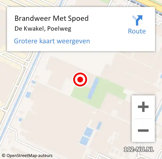 Locatie op kaart van de 112 melding: Brandweer Met Spoed Naar De Kwakel, Poelweg op 30 januari 2023 13:26