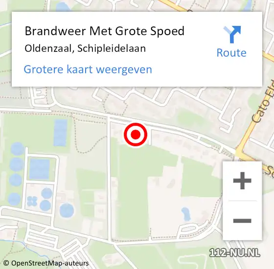 Locatie op kaart van de 112 melding: Brandweer Met Grote Spoed Naar Oldenzaal, Schipleidelaan op 30 januari 2023 14:20