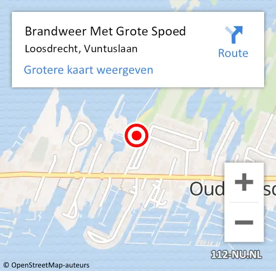 Locatie op kaart van de 112 melding: Brandweer Met Grote Spoed Naar Loosdrecht, Vuntuslaan op 30 januari 2023 18:19