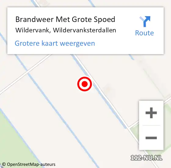 Locatie op kaart van de 112 melding: Brandweer Met Grote Spoed Naar Wildervank, Wildervanksterdallen op 30 januari 2023 21:19