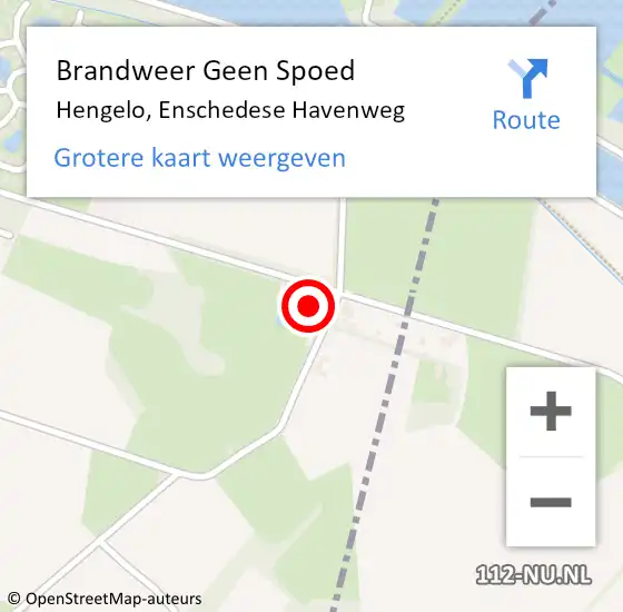 Locatie op kaart van de 112 melding: Brandweer Geen Spoed Naar Hengelo, Enschedese Havenweg op 30 januari 2023 22:27