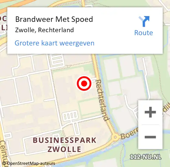 Locatie op kaart van de 112 melding: Brandweer Met Spoed Naar Zwolle, Rechterland op 31 januari 2023 02:24