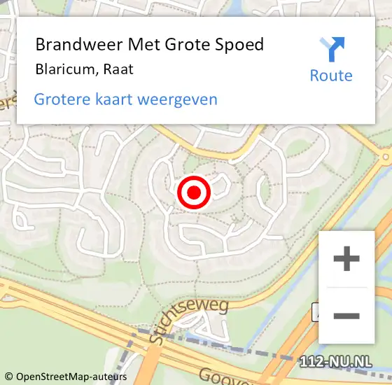 Locatie op kaart van de 112 melding: Brandweer Met Grote Spoed Naar Blaricum, Raat op 31 januari 2023 05:10