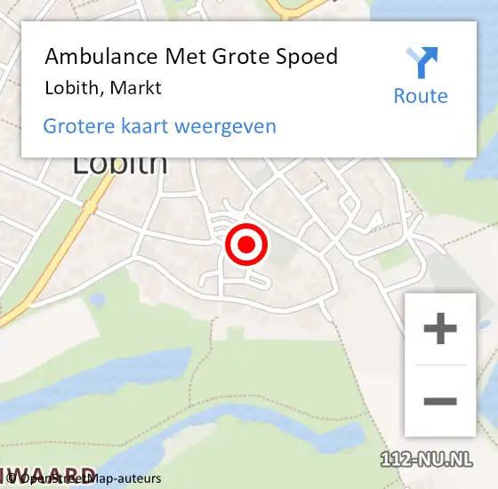 Locatie op kaart van de 112 melding: Ambulance Met Grote Spoed Naar Lobith, Markt op 31 januari 2023 10:50