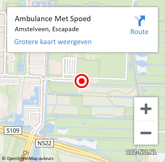 Locatie op kaart van de 112 melding: Ambulance Met Spoed Naar Amstelveen, Escapade op 31 januari 2023 12:06