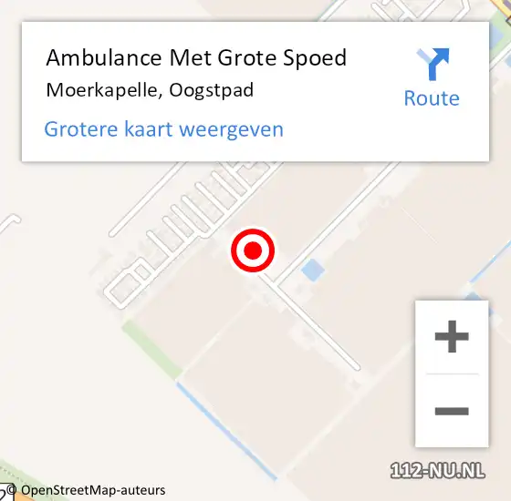 Locatie op kaart van de 112 melding: Ambulance Met Grote Spoed Naar Moerkapelle, Oogstpad op 31 januari 2023 13:49