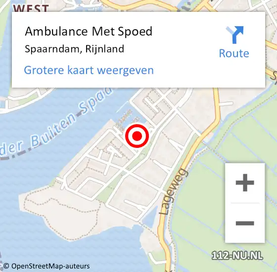 Locatie op kaart van de 112 melding: Ambulance Met Spoed Naar Spaarndam, Rijnland op 31 januari 2023 16:18