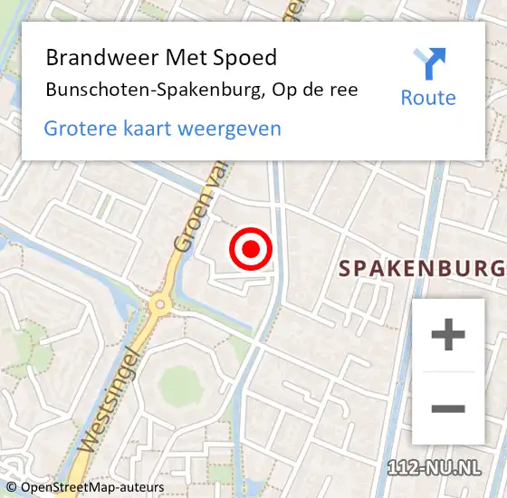 Locatie op kaart van de 112 melding: Brandweer Met Spoed Naar Bunschoten-Spakenburg, Op de ree op 1 februari 2023 11:21