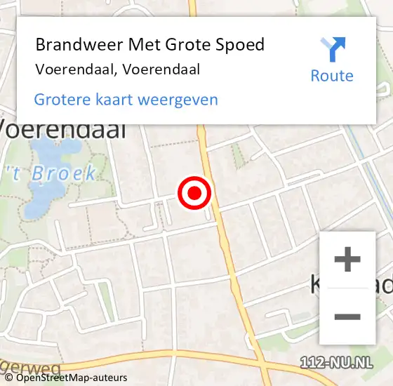 Locatie op kaart van de 112 melding: Brandweer Met Grote Spoed Naar Voerendaal op 1 februari 2023 11:51