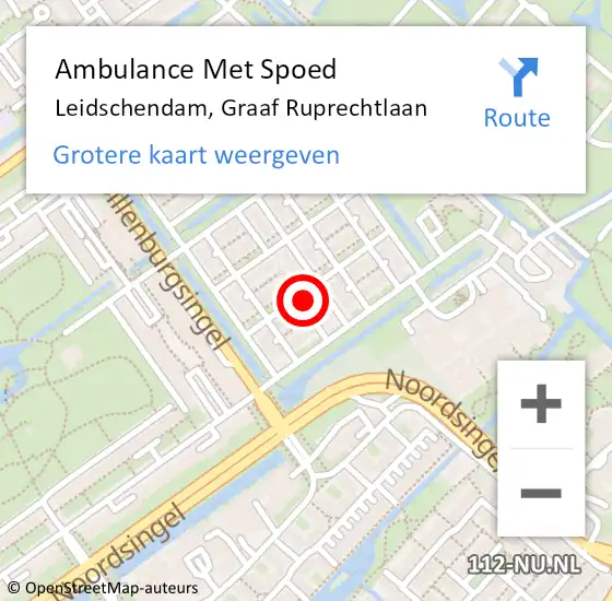 Locatie op kaart van de 112 melding: Ambulance Met Spoed Naar Leidschendam, Graaf Ruprechtlaan op 1 februari 2023 13:28