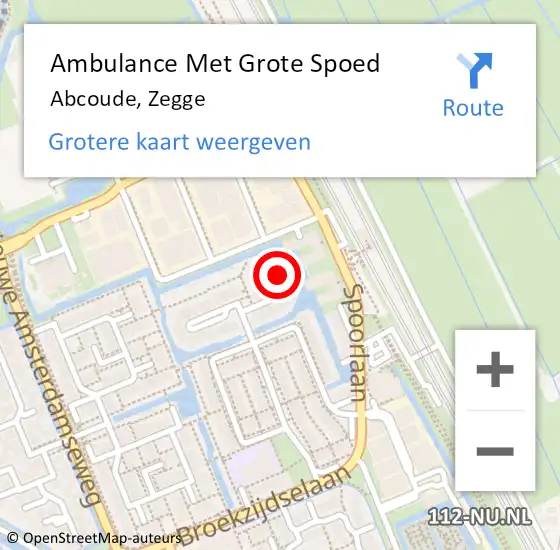 Locatie op kaart van de 112 melding: Ambulance Met Grote Spoed Naar Abcoude, Zegge op 1 februari 2023 16:16