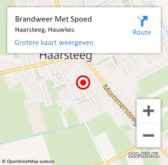 Locatie op kaart van de 112 melding: Brandweer Met Spoed Naar Haarsteeg, Hauwkes op 1 februari 2023 19:59