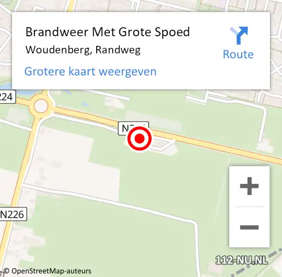 Locatie op kaart van de 112 melding: Brandweer Met Grote Spoed Naar Woudenberg, Randweg op 1 februari 2023 20:40