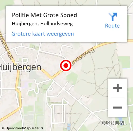 Locatie op kaart van de 112 melding: Politie Met Grote Spoed Naar Huijbergen, Hollandseweg op 2 februari 2023 01:21