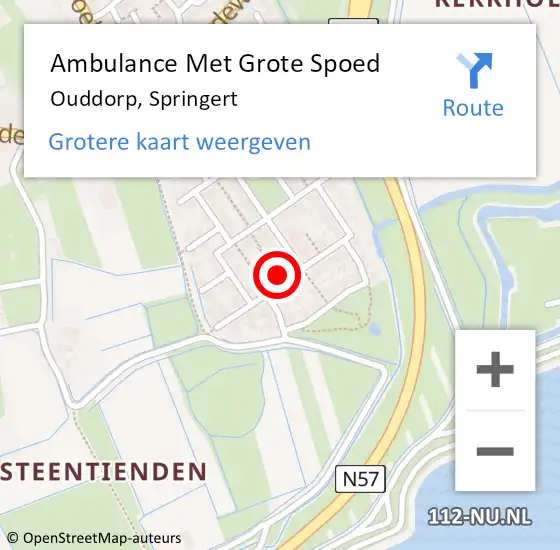 Locatie op kaart van de 112 melding: Ambulance Met Grote Spoed Naar Ouddorp, Springert op 2 februari 2023 03:29