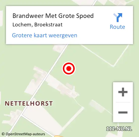 Locatie op kaart van de 112 melding: Brandweer Met Grote Spoed Naar Lochem, Broekstraat op 2 februari 2023 10:24