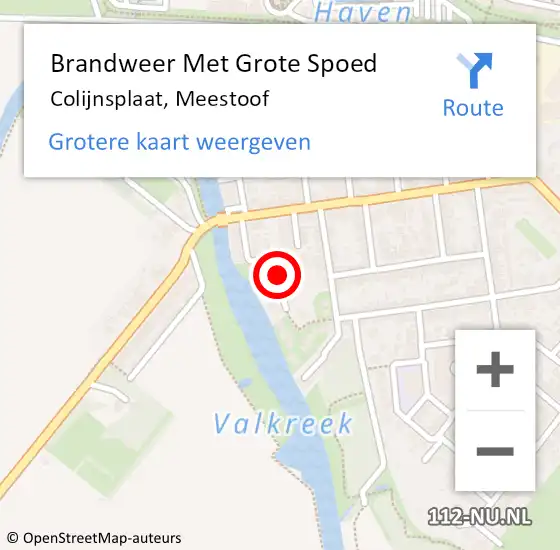 Locatie op kaart van de 112 melding: Brandweer Met Grote Spoed Naar Colijnsplaat, Meestoof op 2 februari 2023 10:49