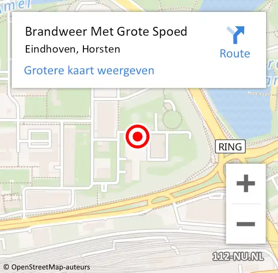 Locatie op kaart van de 112 melding: Brandweer Met Grote Spoed Naar Eindhoven, Horsten op 2 februari 2023 11:29