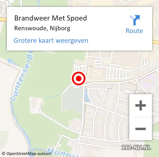 Locatie op kaart van de 112 melding: Brandweer Met Spoed Naar Renswoude, Nijborg op 2 februari 2023 15:26