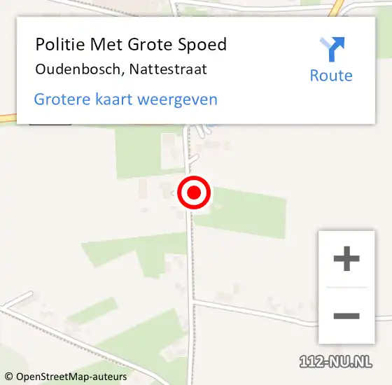 Locatie op kaart van de 112 melding: Politie Met Grote Spoed Naar Oudenbosch, Nattestraat op 2 februari 2023 16:49