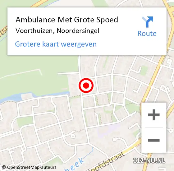 Locatie op kaart van de 112 melding: Ambulance Met Grote Spoed Naar Voorthuizen, Noordersingel op 2 februari 2023 20:34