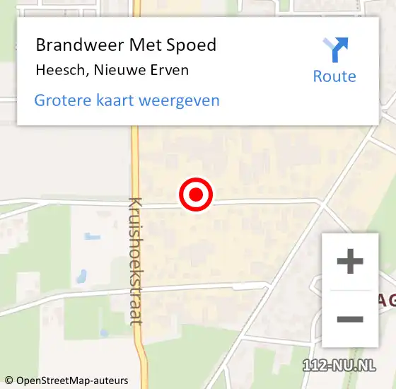 Locatie op kaart van de 112 melding: Brandweer Met Spoed Naar Heesch, Nieuwe Erven op 2 februari 2023 20:50