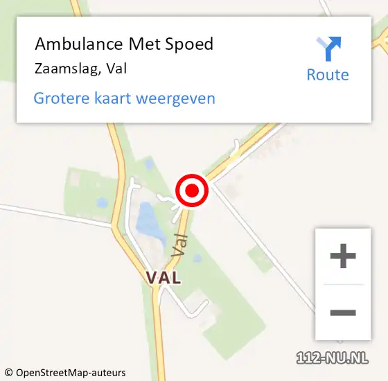 Locatie op kaart van de 112 melding: Ambulance Met Spoed Naar Zaamslag, Val op 14 augustus 2014 10:21