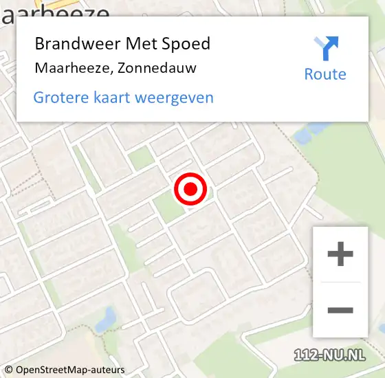 Locatie op kaart van de 112 melding: Brandweer Met Spoed Naar Maarheeze, Zonnedauw op 3 februari 2023 03:30