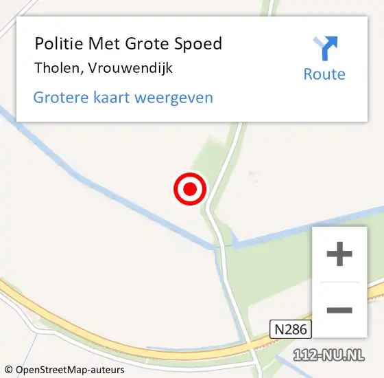 Locatie op kaart van de 112 melding: Politie Met Grote Spoed Naar Tholen, Vrouwendijk op 3 februari 2023 07:44