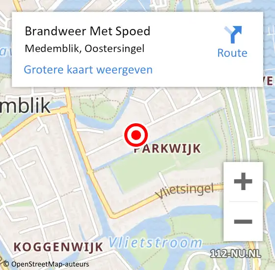 Locatie op kaart van de 112 melding: Brandweer Met Spoed Naar Medemblik, Oostersingel op 3 februari 2023 08:59