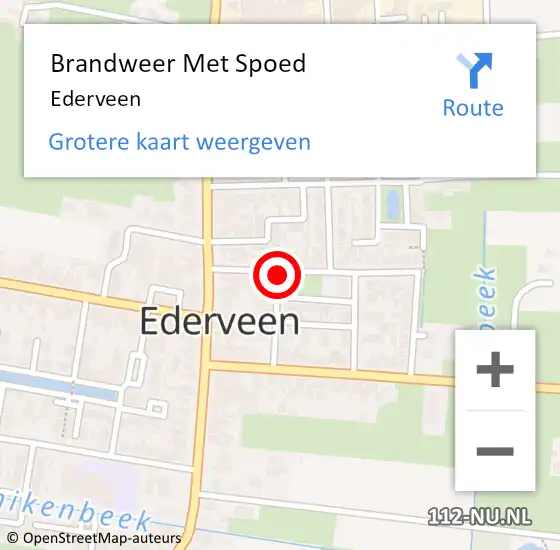 Locatie op kaart van de 112 melding: Brandweer Met Spoed Naar Ederveen op 3 februari 2023 11:25