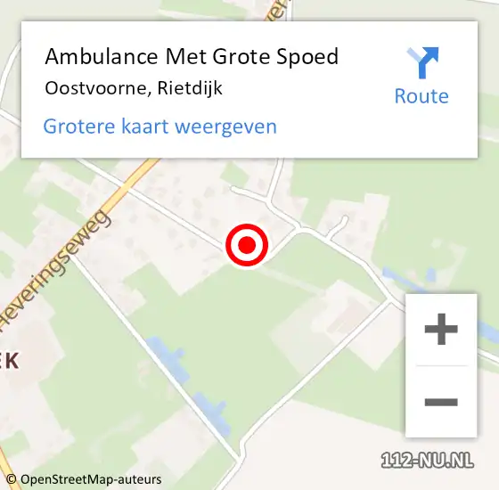 Locatie op kaart van de 112 melding: Ambulance Met Grote Spoed Naar Oostvoorne, Rietdijk op 3 februari 2023 14:57