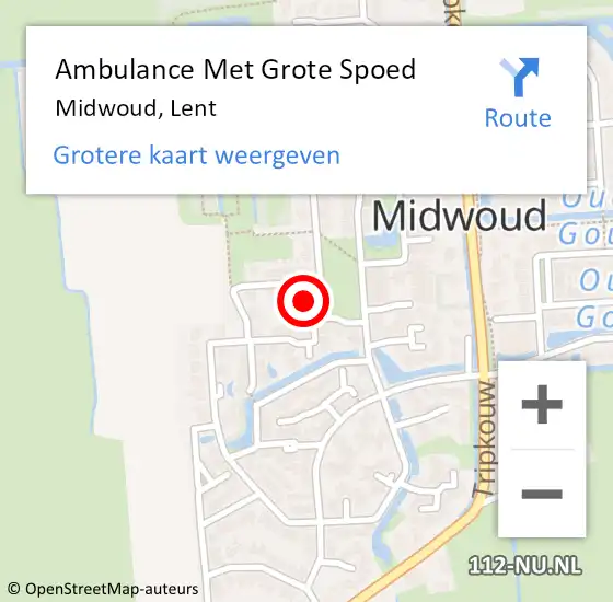 Locatie op kaart van de 112 melding: Ambulance Met Grote Spoed Naar Midwoud, Lent op 4 februari 2023 05:45