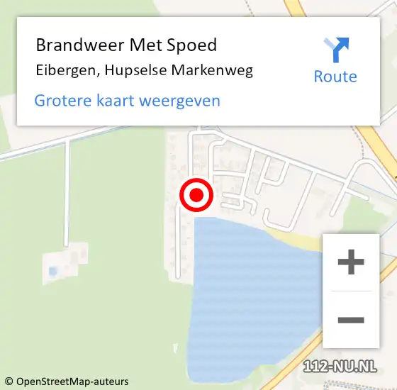 Locatie op kaart van de 112 melding: Brandweer Met Spoed Naar Eibergen, Hupselse Markenweg op 4 februari 2023 11:08
