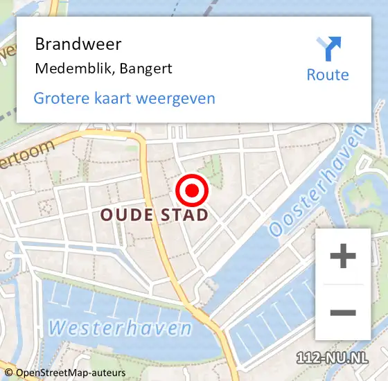 Locatie op kaart van de 112 melding: Brandweer Medemblik, Bangert op 4 februari 2023 17:26