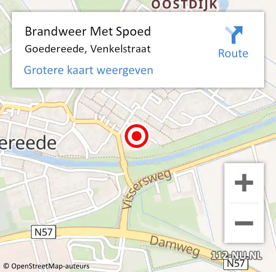 Locatie op kaart van de 112 melding: Brandweer Met Spoed Naar Goedereede, Venkelstraat op 4 februari 2023 18:13