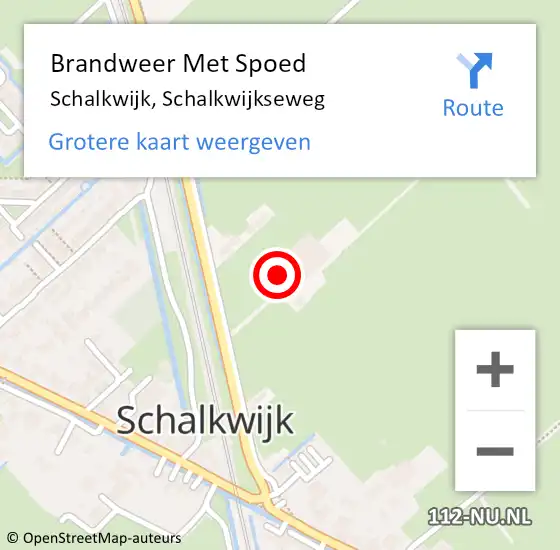 Locatie op kaart van de 112 melding: Brandweer Met Spoed Naar Schalkwijk, Schalkwijkseweg op 4 februari 2023 18:50